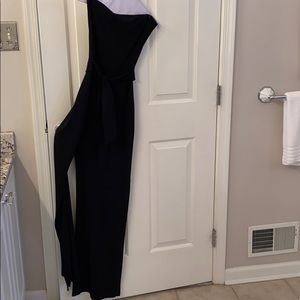 Black one piece strapless pants